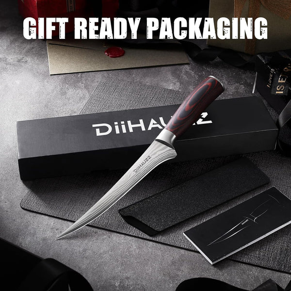 7 Inch Fillet Knife, Razor Sharp Boning Knife for Fish8