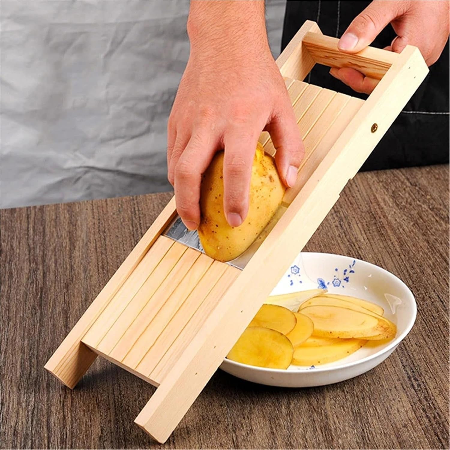 fit-for-multifunctional-wooden-vegetable-cutter-with-stainless-steel-blade-slicer-potato-peeler-carrot-cheese-grater-kitchen-tool-for-home-cooking