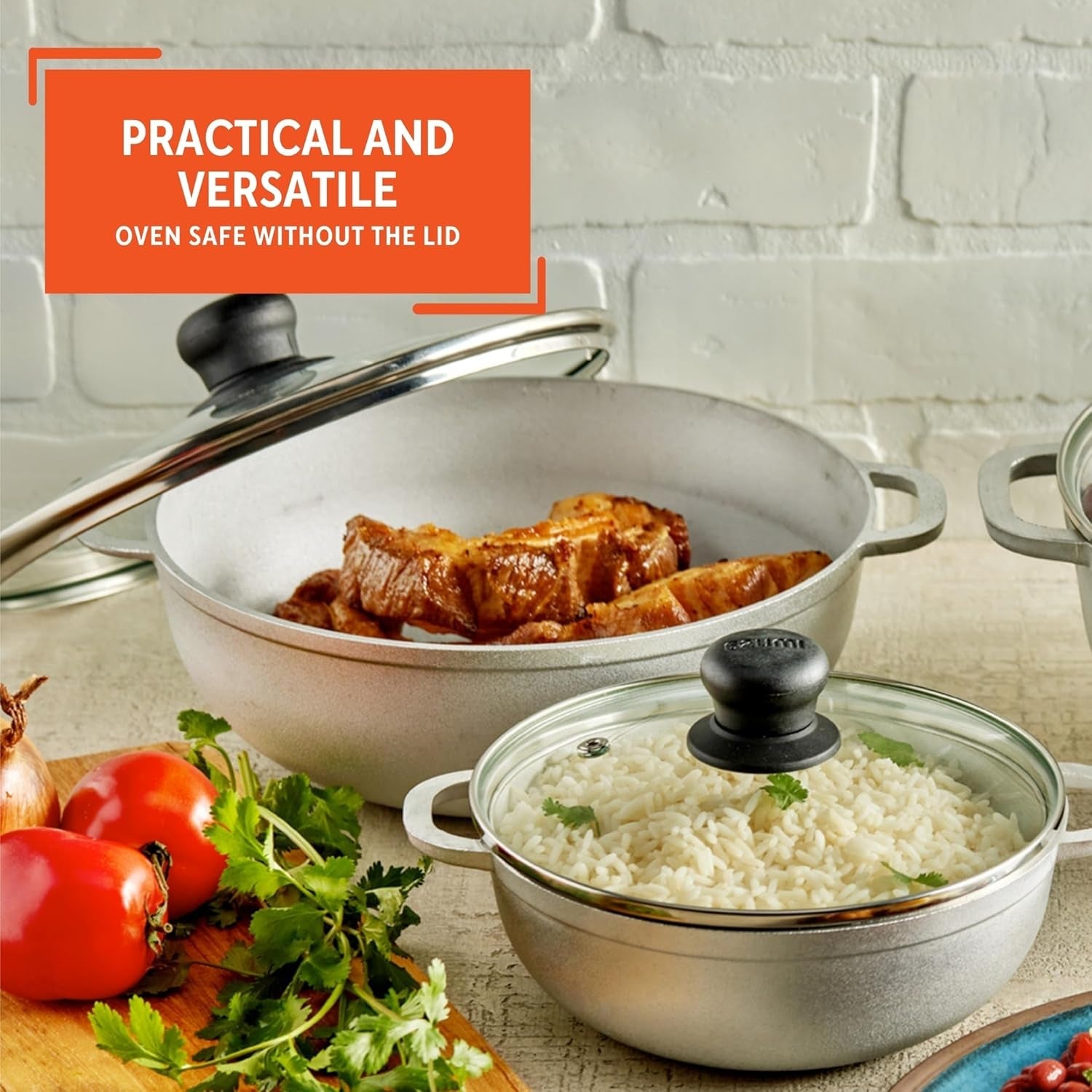 1-5-2-5-5-2-qt-cast-aluminum-caldero-3-piece-set-with-glass-lid-polished-finish-glass-lid-with-riveted-handles-ideal-for-rice-and-stews-perfect-for-serving-medium-and-small-groups