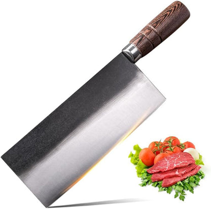Meat Cleaver, 8 Inch Bone Chopping Knives Forged Kitchen Knife Stainless Steel Cleaver Knife Wood Handle1