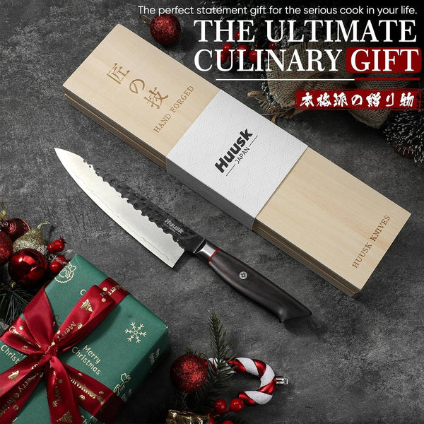 Gyuto Chef Knife - Japanese High Carbon Steel VG10 Core Ebony Grip 8"6