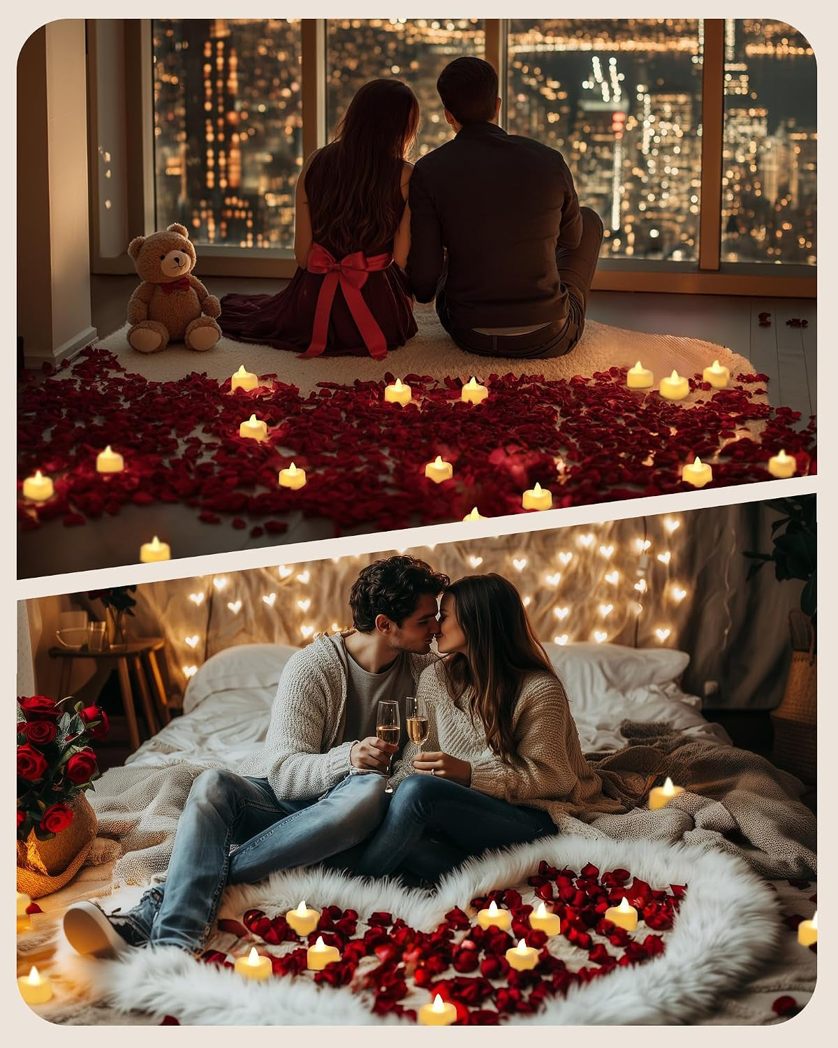 2000-pieces-artificial-rose-petals-with-24-heart-led-tea-lights-candles-kit-rose-petals-and-candles-set-for-proposal-anniversary-special-romantic-night-wedding-table-decor-birthday