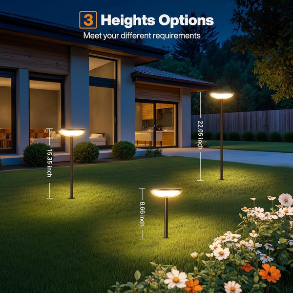 Solar Pathway Lights Outdoor, 6 Pack Tall Solar Garden Lights Outdoor Waterproof for Yard Flower Bed Patio Path Walkway Driveway outside Decor Landscape Lighting5