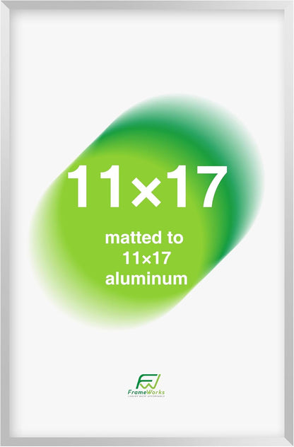 11X17 Picture Frame – Aluminum Frame W/Tempered Glass, Durable and Stylish Wall Frame for Posters, Photos, Art, Home Decor, Gallery Walls, Office, Living Room - Silver1