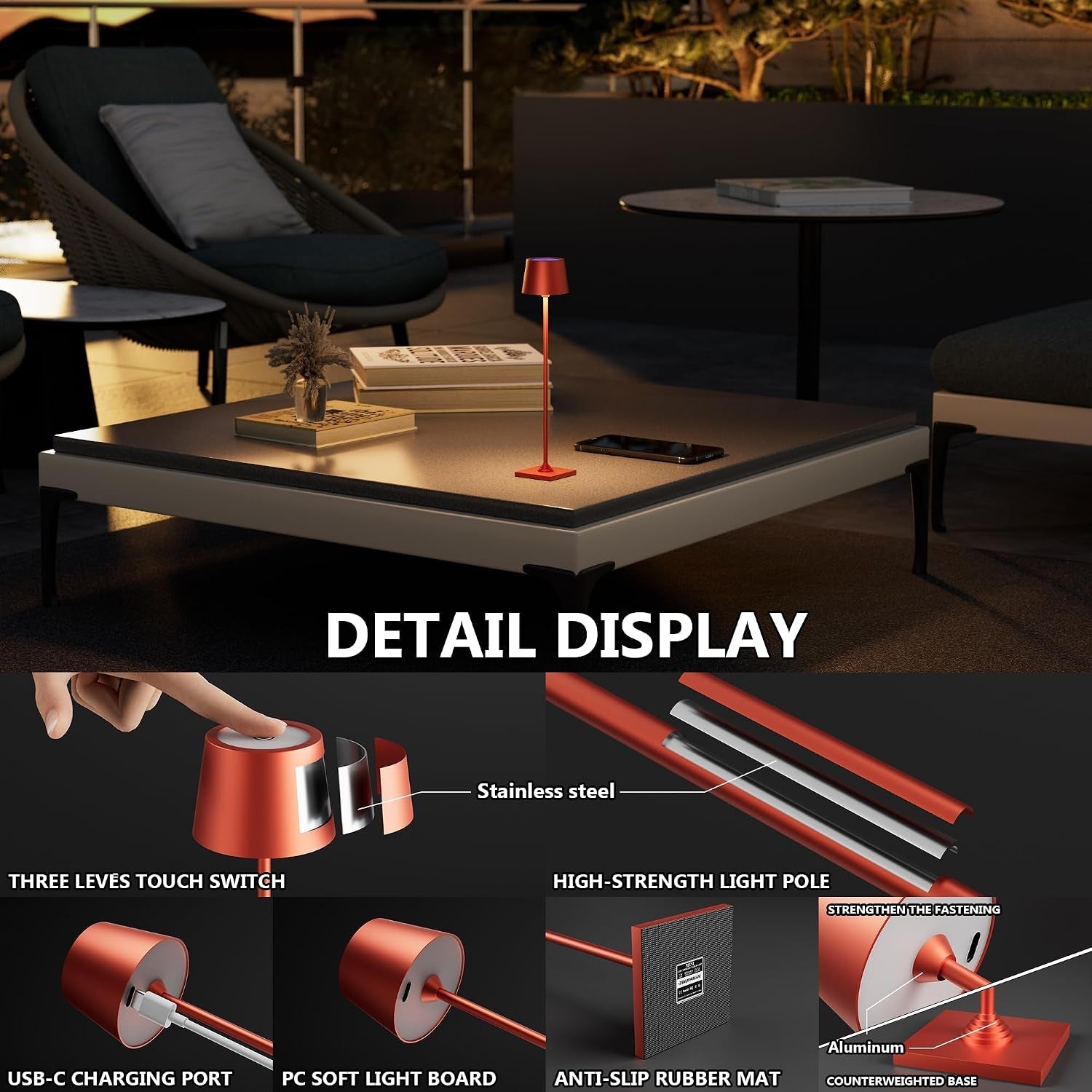 compact-cordless-table-lamp-rechargeable-led-night-light-dual-light-source-rgb-top-warm-bottom-touch-control-timer-metal-lamp-for-bedroom-kids-room-red-1-pack