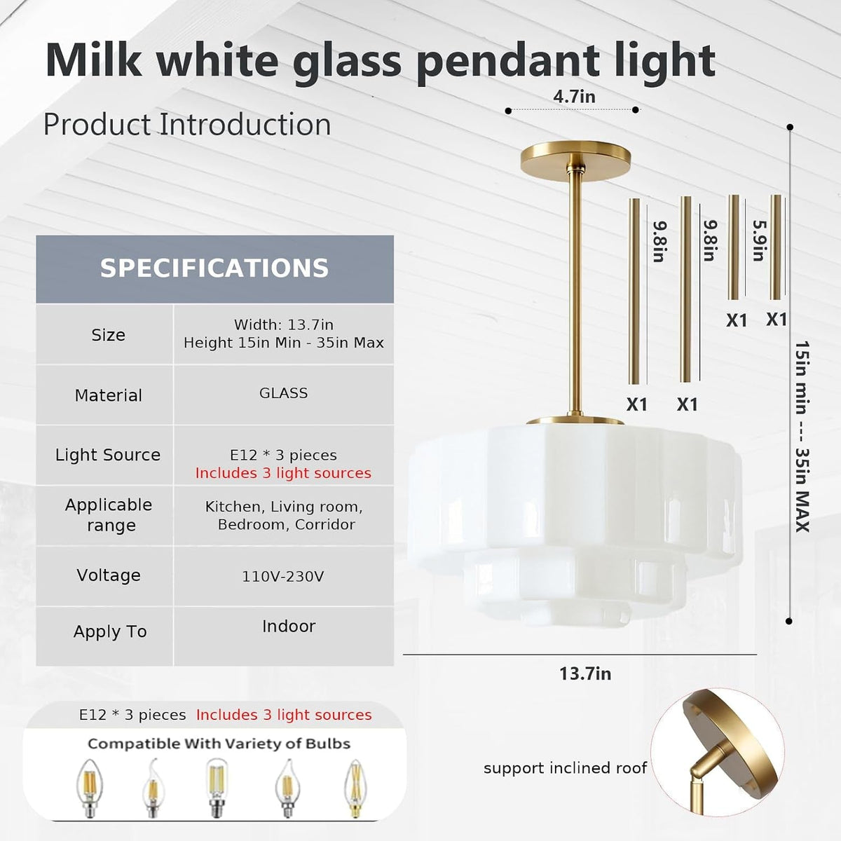vintage-milk-glass-pendant-lights-13-7-white-art-deco-chandelier-semi-flush-mount-ceiling-light-for-bedroom-foyer-living-room-bar-counter-contains-three-e12-bulbs-gold-13-7inch