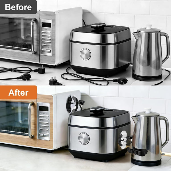 8PCS Cord Organizer for Appliances,Upgraded Appliance Cord Wrap | Appliance Cord Organizer Cord Kipper Cord Holder for Appliances Stick on Pressure Cooker, Coffee Maker, Air Fryer,Mixer5