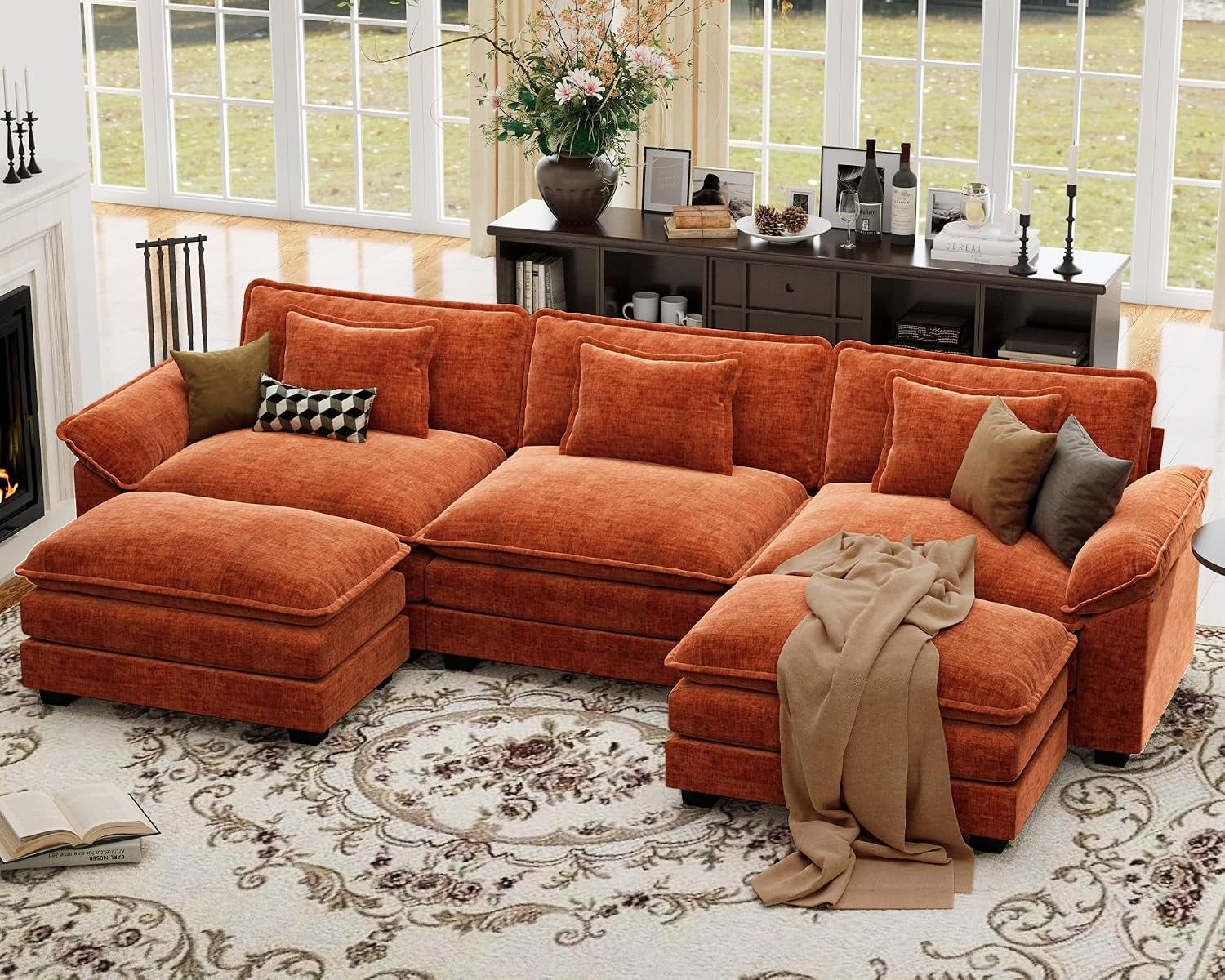 120-oversized-modular-sectional-sofa-comfy-u-shaped-cloud-couch-w-2-movable-ottoman-5-seater-chenille-deep-seat-modern-sofa-couch-for-living-room-diy-combination-terracotta-orange
