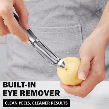 Vegetable Peeler for Kitchen, Potato Peelers for Fruit Straight Blade, Durable Non-Slip Handle, Set of 26