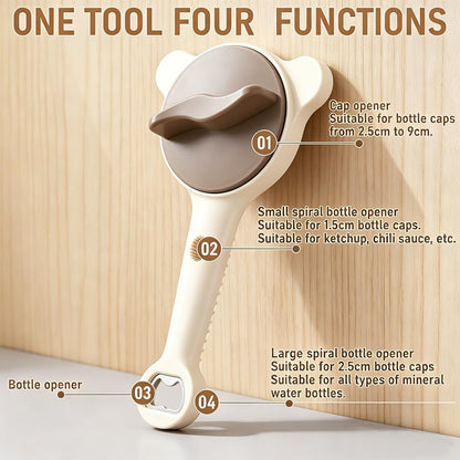 Multi Purpose Jar Openers 4 in 1 Adjustable Bottle Lid Can Punch Manual Opener Tool for Weak Hands Seniors Women3