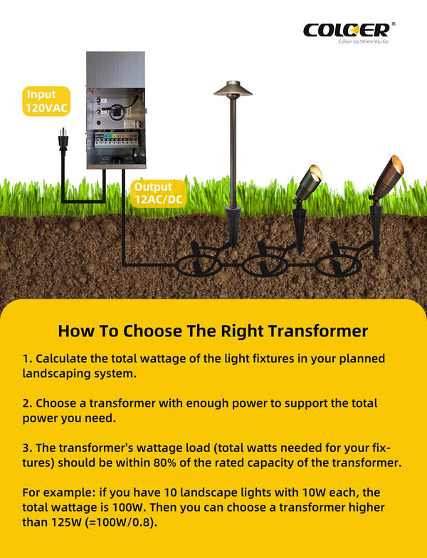600W Multi-Tap Low Voltage Landscape Transformer Only7