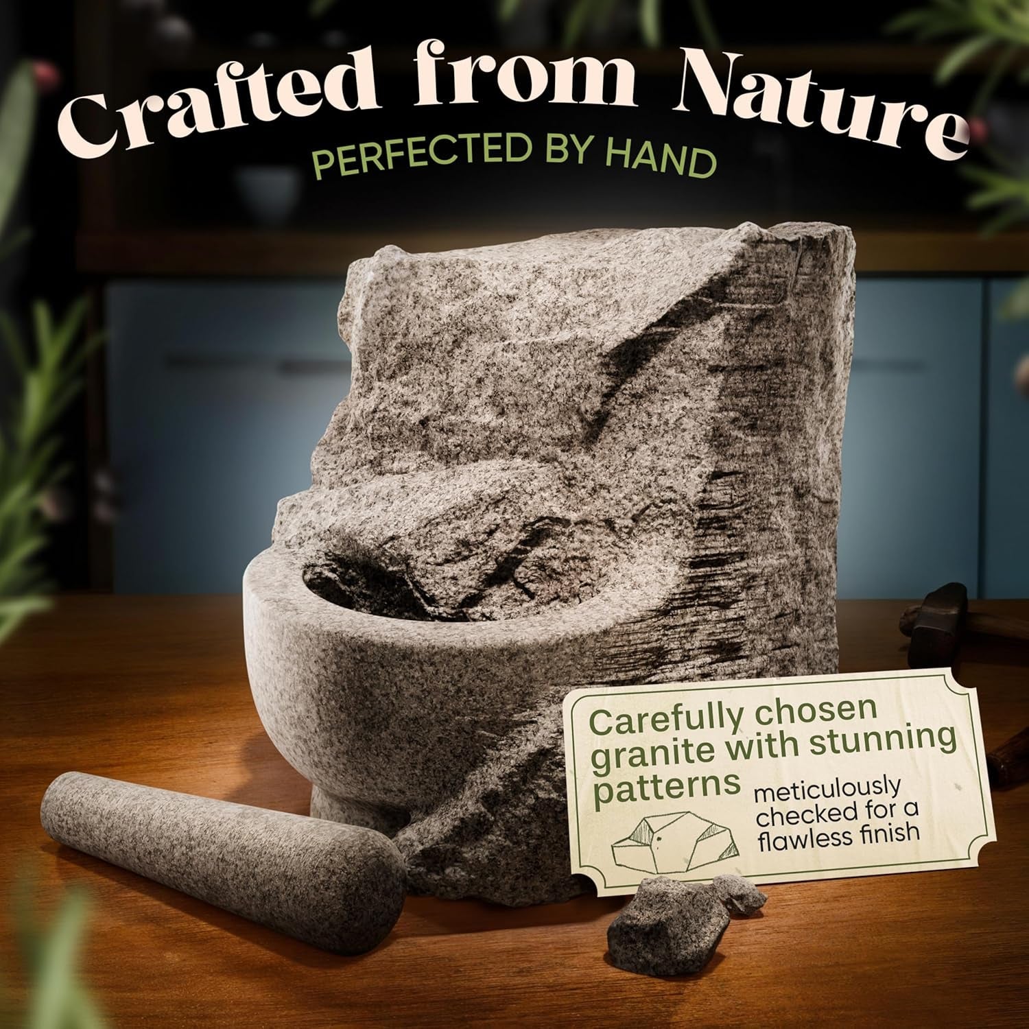 mortar-and-pestle-set-6-inch-2-cup-capacity-unpolished-heavy-granite-for-enhanced-performance-and-organic-appearance-included-anti-scratch-protector