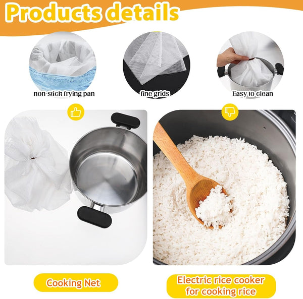Rice Net 47" X 39" Sushi Cooking Net Mesh, Rice Steamer Cloth Nylon Cooking Napkin Non-Stick Rice Cooker Steam Reusable Cooking Steam Cloth Rice Net Napkin Bamboo Steamer Mat Cloth3