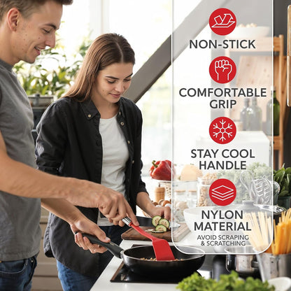 Kitchen Utensils Set, 10 Nylon Stainless Steel Cooking Utensils, Non Stick and Heat Resistant Cookware Set New Chef'S Gadget Tools Collection2