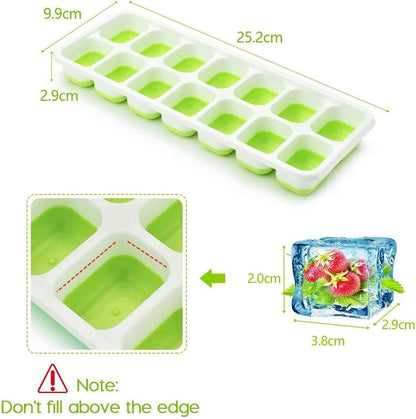 Ice Cube Trays, Silicone Easy-Release and Flexible 14-Ice Trays with Spill-Resistant Removable Lid, BPA Free, Durable and Dishwasher Safe, 2 Pack5