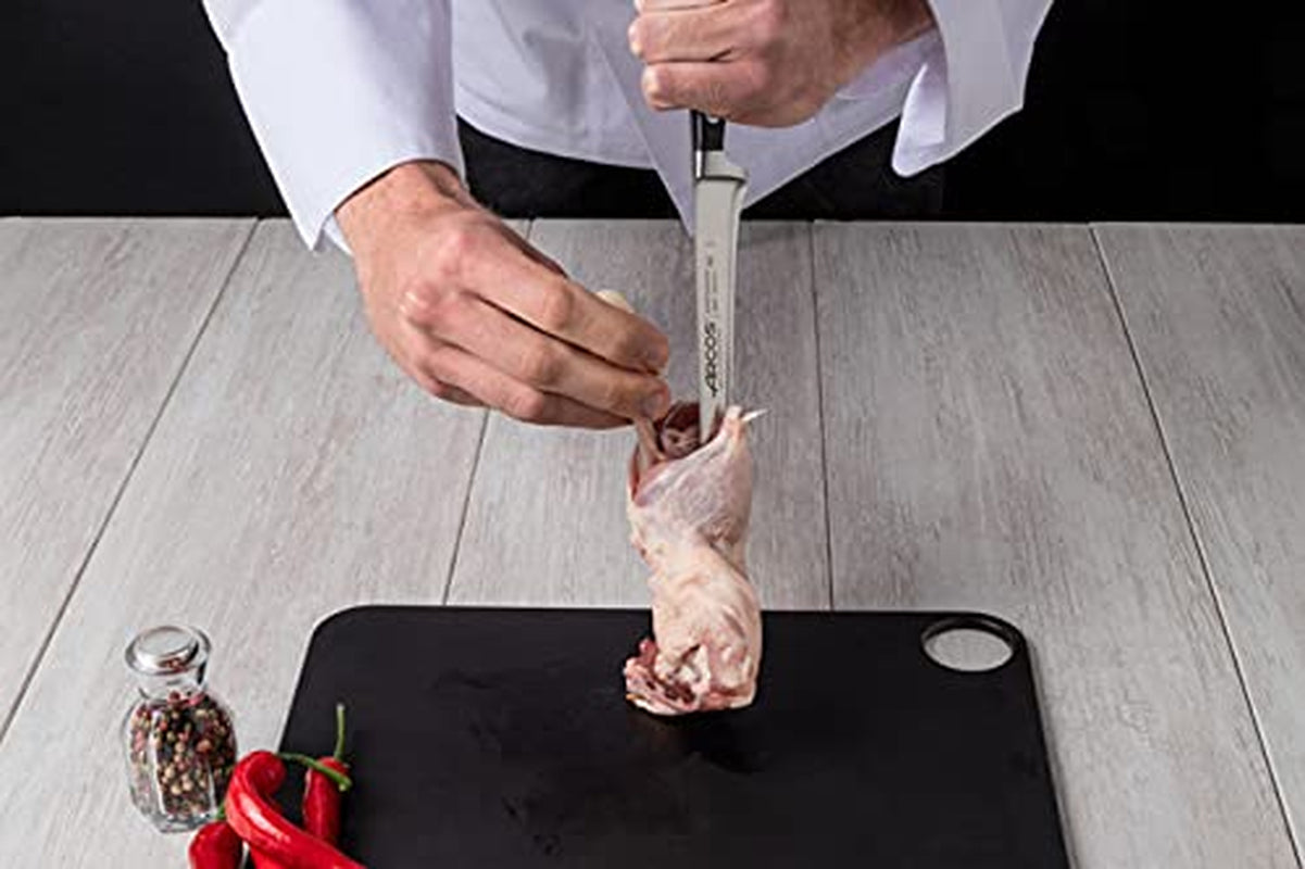 boning-knife-6-inch-nitrum-stainless-steel-and-160-mm-blade-professional-butcher-knife-to-slice-bones-from-meat-ergonomic-polypropylene-handle-series-opera-color-black