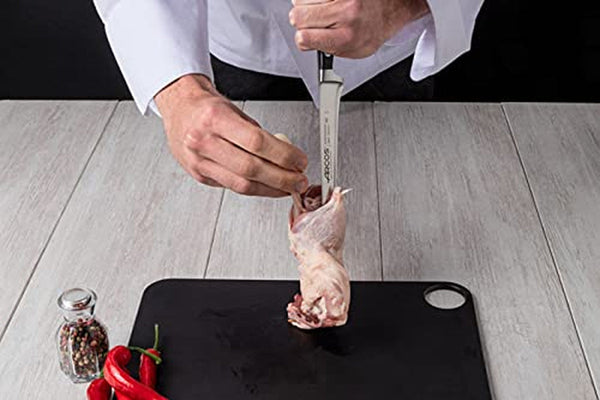 Boning Knife 6 Inch Nitrum Stainless Steel and 160 Mm Blade. Professional Butcher Knife to Slice Bones from Meat. Ergonomic Polypropylene Handle. Series Opera. Color Black.7