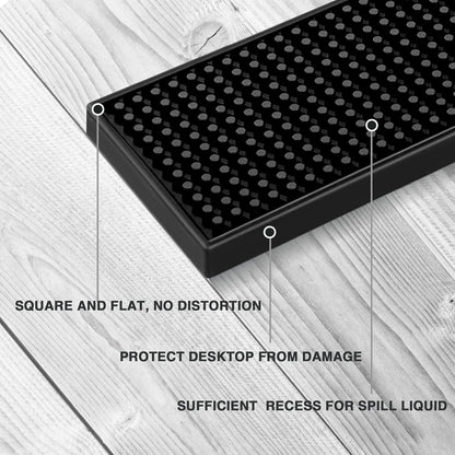 17.5X3.5 Inches Long PVC Bar Rail Mat Non-Slip Serving Spill Mat (Pack of 2)3