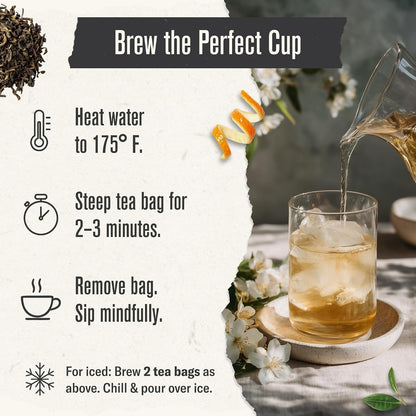 Numi Organic Jasmine Green Tea, 18 Green Tea Bags with Real Jasmine Flowers | Green Tea Leaves Scented with Real Jasmine Flowers4