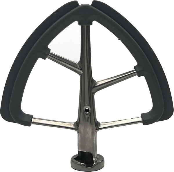 Replacement Stainless Steel Flat Beater with with Silicone Edges Scraper, Compatible with All Kitchenaid 4.5 and 5 Quart Tilt-Head Stand Mixers.Models K45, K45SS, KSM75, KSM85PS, KSM88PS, KSM90, Etc.2