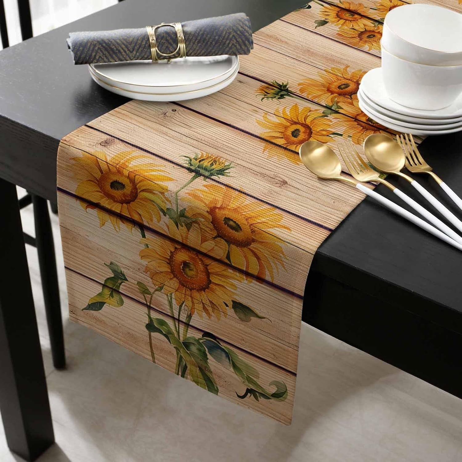 sunflowers-rustic-table-runner-cotton-linen-long-72-inche-dresser-scarves-farmhouse-tablerunner-for-kitchen-coffee-dining-sofa-end-table-home-living-room-scarf-decor-for-spring-summer-fall-dinner