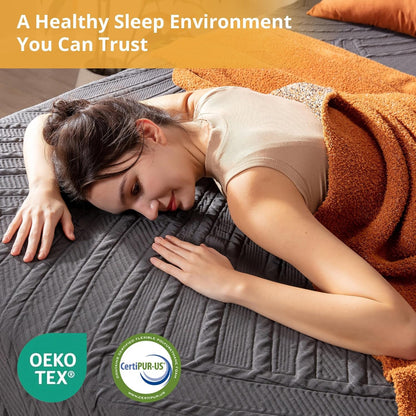 King Size Mattress 12 Inch Cooling Copper Gel Memory Foam, Firm3