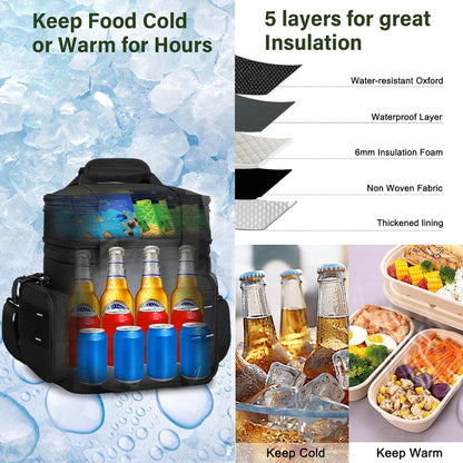 Tactical Insulated Lunch Box Men Double Deck Heavy Duty Cooler Bag6