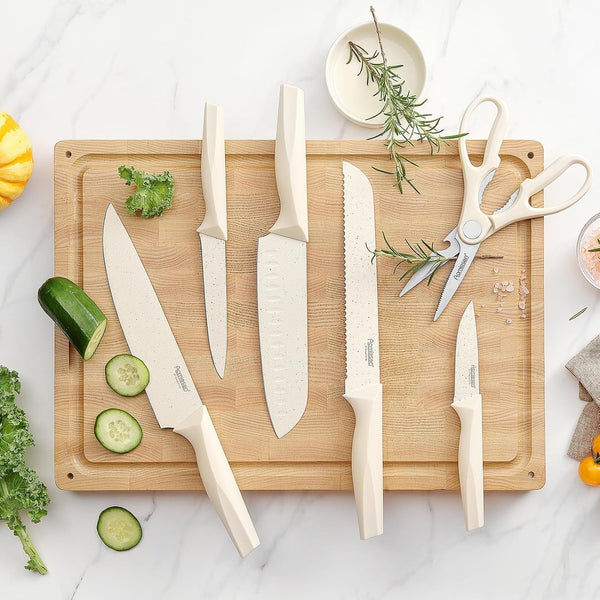 Premium Quality 8-Piece Knife Set with Block, Lightweight and Strong, ﻿ Ergonomic Handles for Home,Dishwasher Safe ﻿5