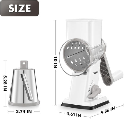 Upgraded Rotary Cheese Grater Hand Crank, Vegetable Shredder Slicer9