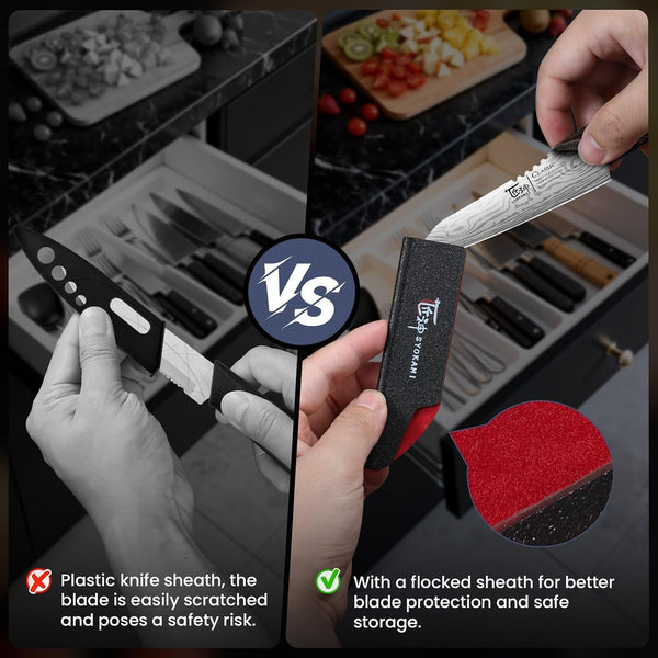 4 Inch Paring Knife with Cover, Chef Knife,Small Kitchen Knife7