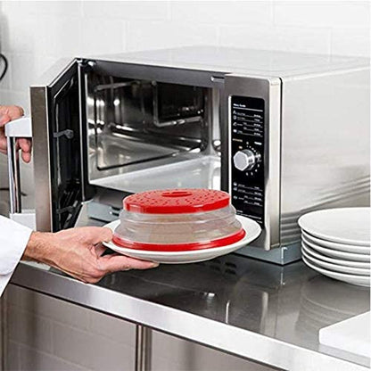Pack of 2 Collapsible Microwave Food Cover, Splatter Guard,Vented Microwave Lid for Food,10.5Inch, BPA Free TPR, Dishwasher Safe7