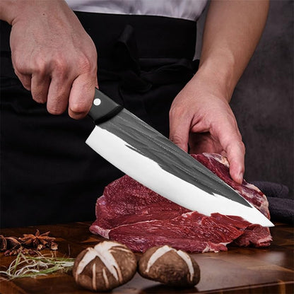 Meat Cleaver, 7 Inch Ultra-Sharp Handmade Forged Kitchen Knives(Without Cover)6