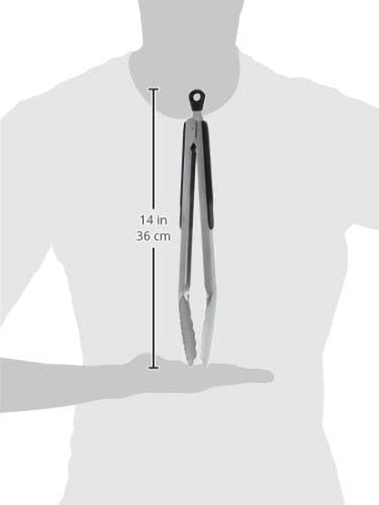 OXO Good Grips Stainless Steel Locking Tongs for Cooking,12In | Locking Mechanism for Compact Storage, Non-Slip Grip, Grilling and Cooking, Dishwasher Safe, Stainless Steel6