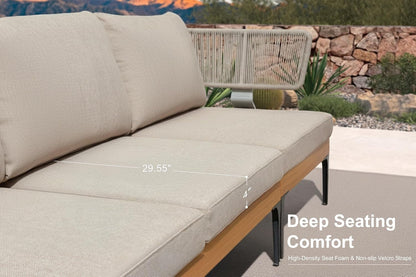 6 Pieces Patio Conversation Sets with 2 Chairs & Table3