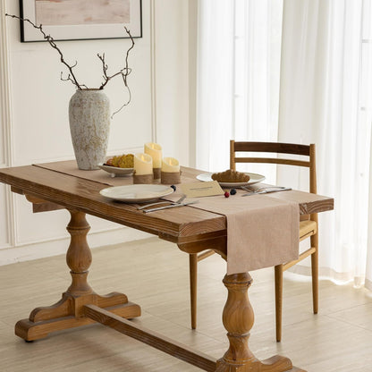 Deep Beige Rustic Table Runner 72 Inches Dining Table Decors2