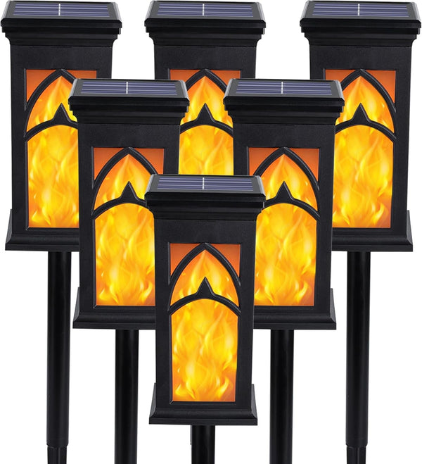 Solar Lights Outdoor, 6 Pack Solar Torch Light with Flickering Flame1