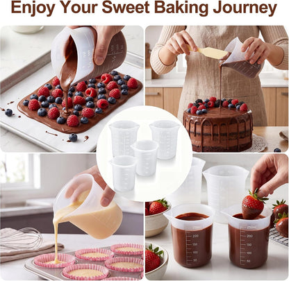 Silicone Measuring Cups for Chocolate, 4 Pack, 250Ml & 350Ml7