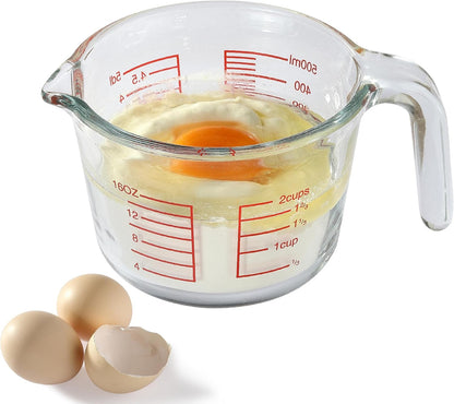 Glass Measuring Cup for Baking and Cooking, Apartment Kitchen Tools (16 Oz)1