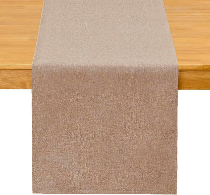 Brown Cotton Table Runner Farmhouse Style Runners (13" X 72")1
