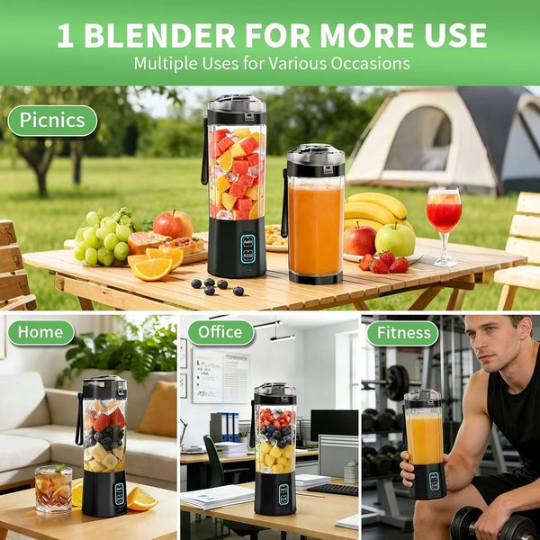 Portable Blender for Smoothies, 24 Oz Cordless Personal Juicer Protein Shaker with Leakproof Lid, BPA Free, Rechargeable, Mini Licuadora Portatil for Kitchen Outdoor Traveling Camping Gym Fitness7