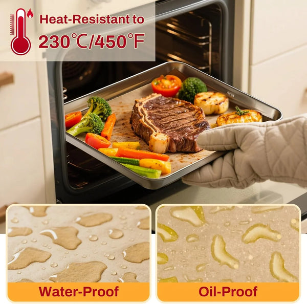 200Pcs 12X16 Inch Unbleached Parchment Paper Sheets for Baking, Pre-Cut, Non-Stick Parchment Paper for Baking, Cooking, Grilling, Air Fryer, Half Sheet Baking Sheets for Baking Cookies, Cooking, Oven6
