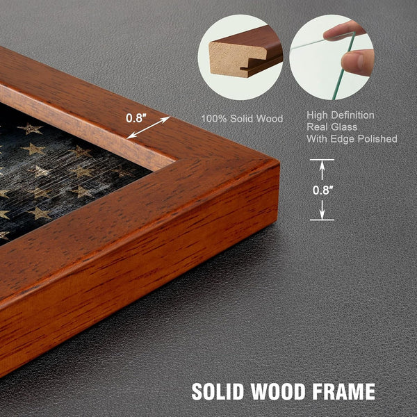 5X7 Picture Frame Set of 2 Made of Solid Wood Photo Frame with Real Glass for Pictures 4X6 with Mat or 5X7 without Mat, Wall Mount or Tabletop Gallery Photo Frames Brown4