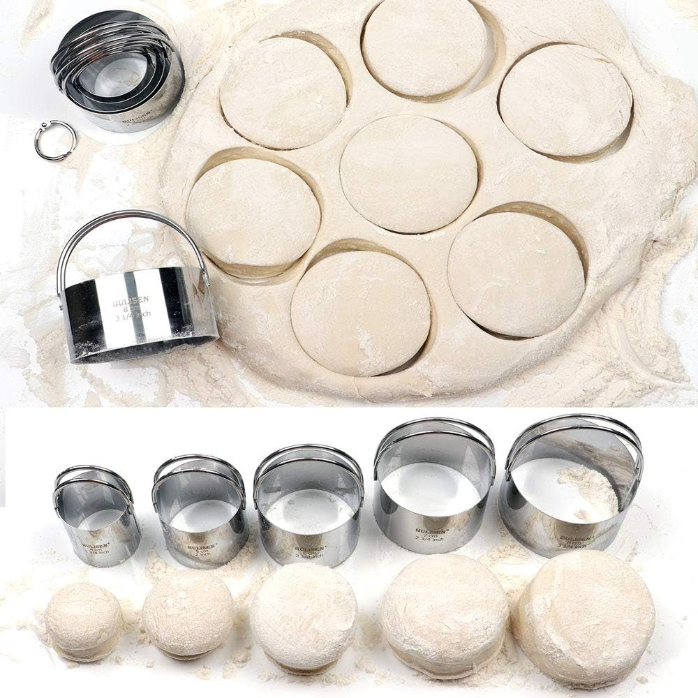 biscuit-cutter-set-5-pc-stainless-steel-cookie-cutters-with-handle-dishwasher-safe-etched-inch-cm-markings-gift-ready-package-ergonomic-arched-grip-professional-baking-tools