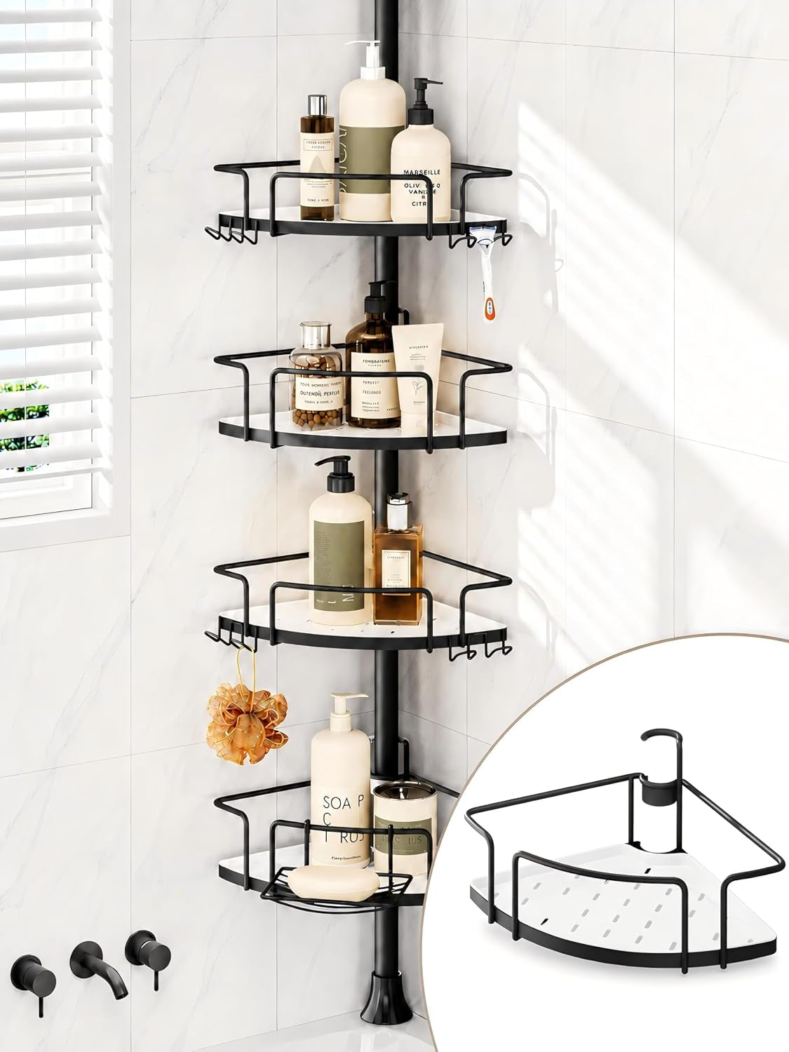two-tone-corner-shower-caddy-tension-pole-for-bath-shampoo-storage