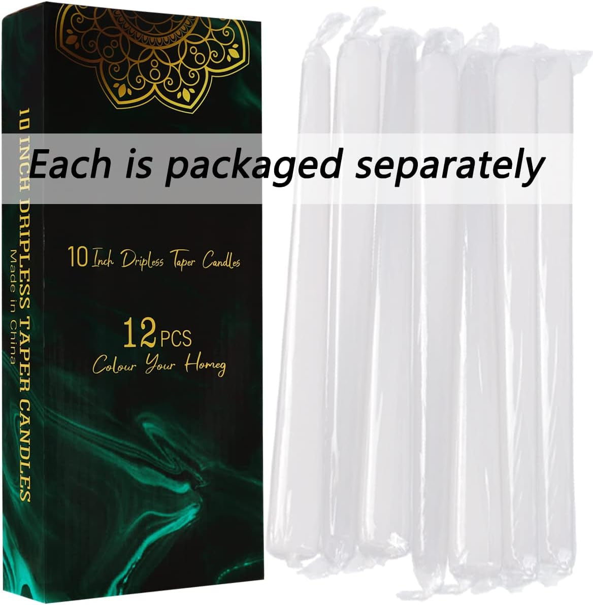 dripless-taper-candles-unscented-white-candles-bulk-candle-sticks-long-burning-7-5-8-hours-for-candlesticks-dinner-table-vigil-advent-christmas-thanksgiving-kwanzaa-12-pack-10-inch-tall