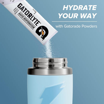 Gatorade 'Overtime' 22Oz Stainless Steel Water Bottle, Straw Cap, Blue6