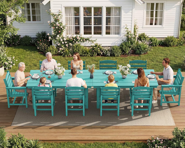 HDPE Outdoor Dining Furniture, Outdoor Dining Set for 10, Aruba1