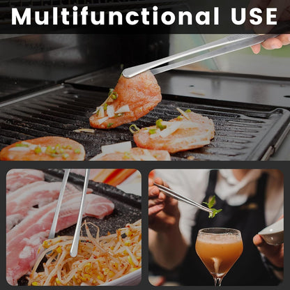 Stainless Steel Kitchen Tweezers Tongs for Cooking 6 Pcs4