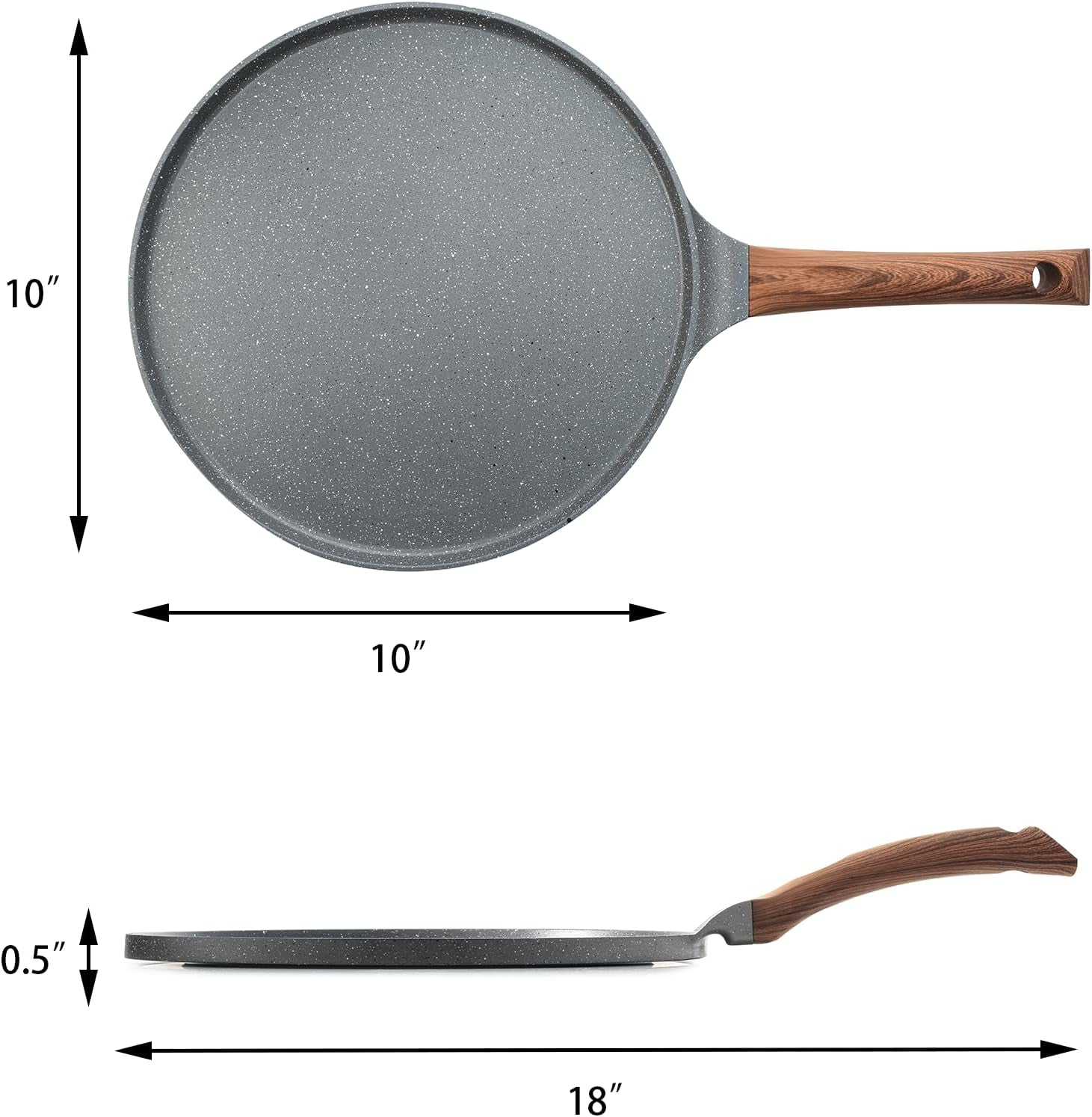 10-inch-nonstick-crepe-pan-granite-coating-pancake-pan-gray-swiss-granite-coating-dosa-pan-pancake-flat-skillet-tawa-griddle-with-stay-cool-handle-induction-compatible