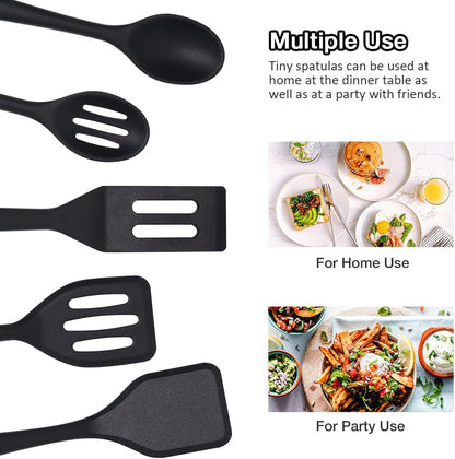 Small Spatulas 5PCS, Mini Silicone Spatula for Fish, Fried Rice5